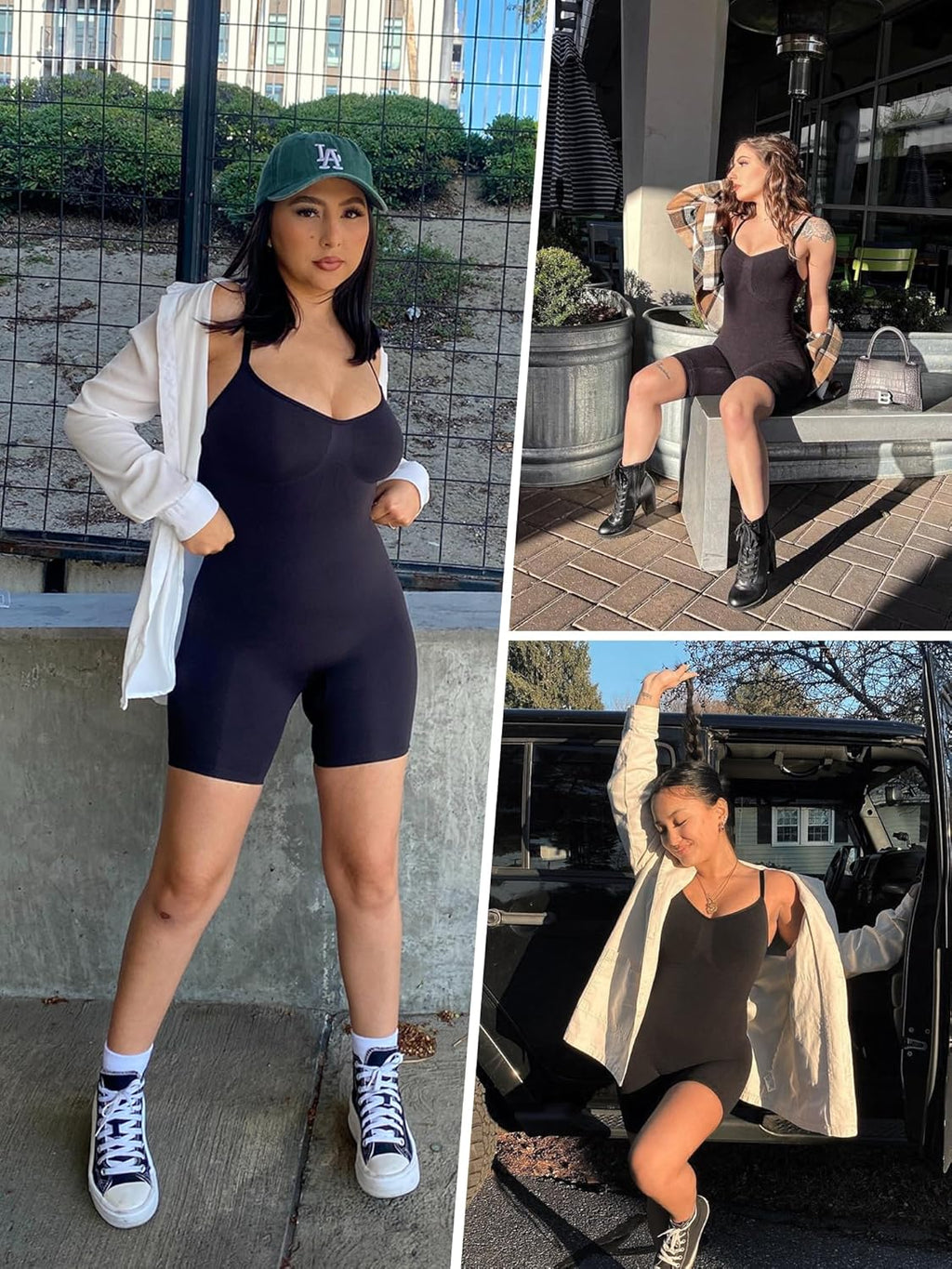 Shapewear for Women Tummy Control Bodysuit Mid Thigh Body Shaper Shorts for a Lifted Look